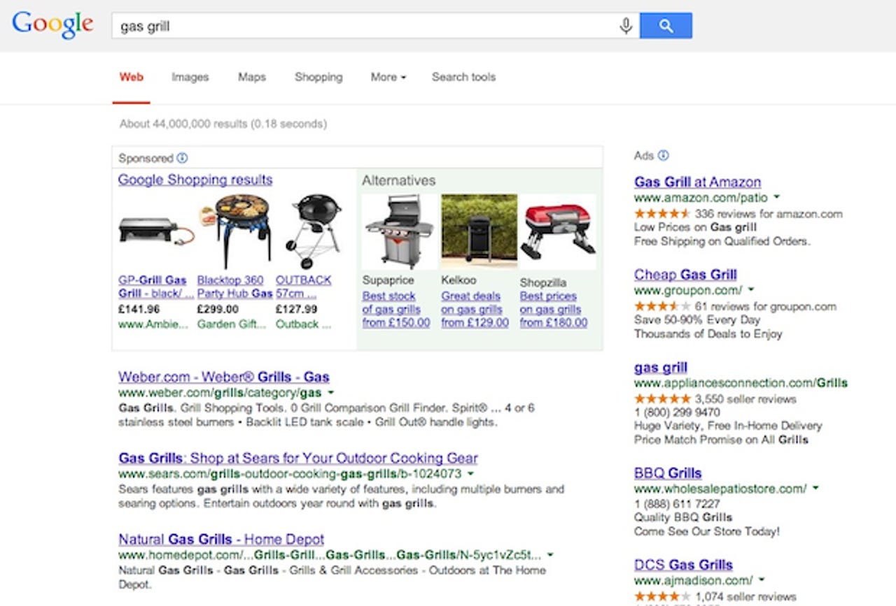 How Google will now display results for rivals' products. Image: European Commission