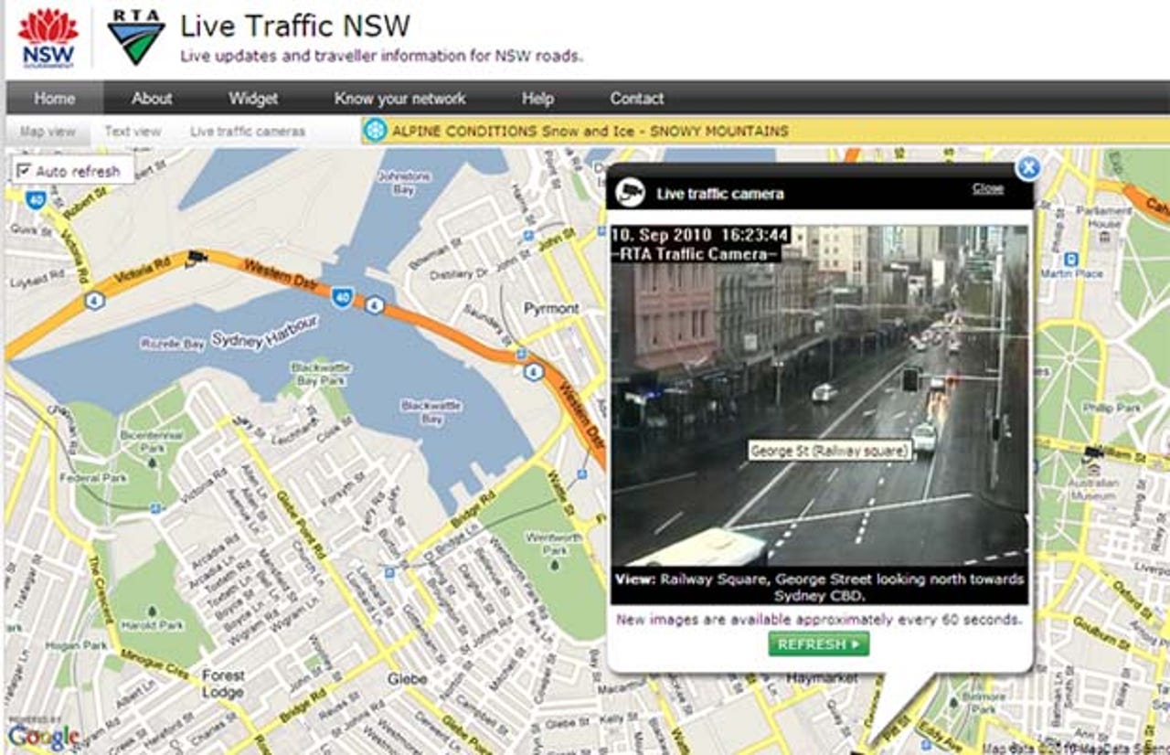 NSW live traffic site