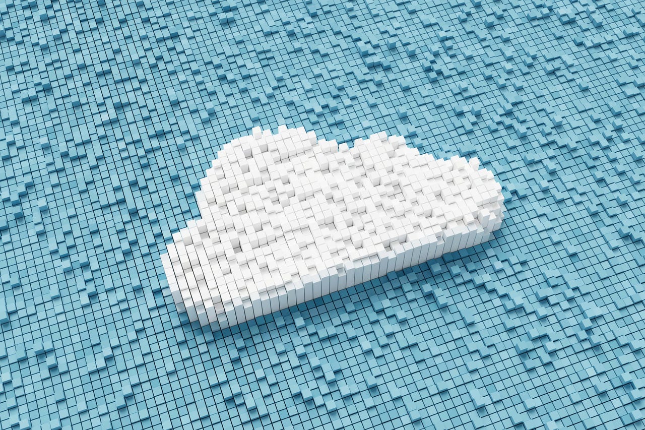 Abstract cloud on blue background