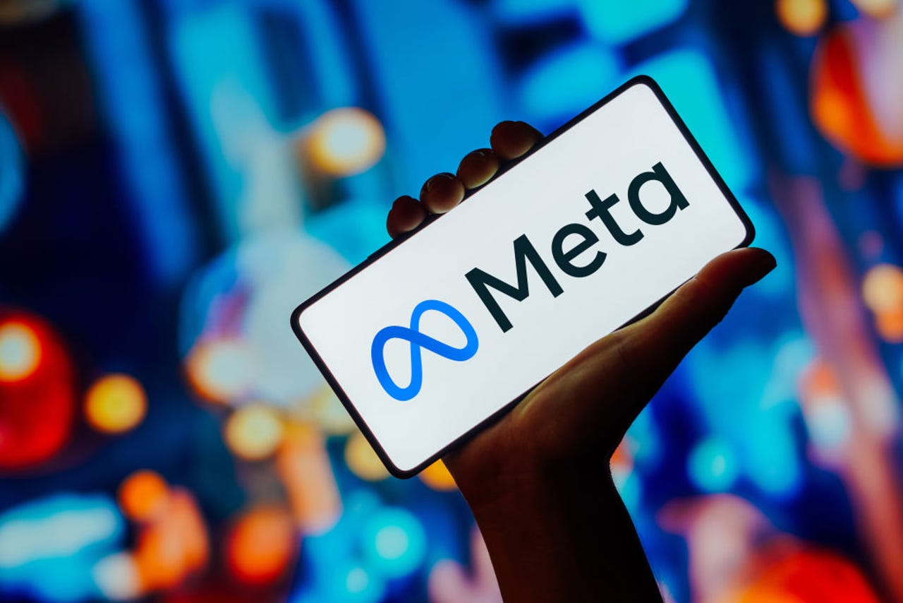 Meta logo on phone