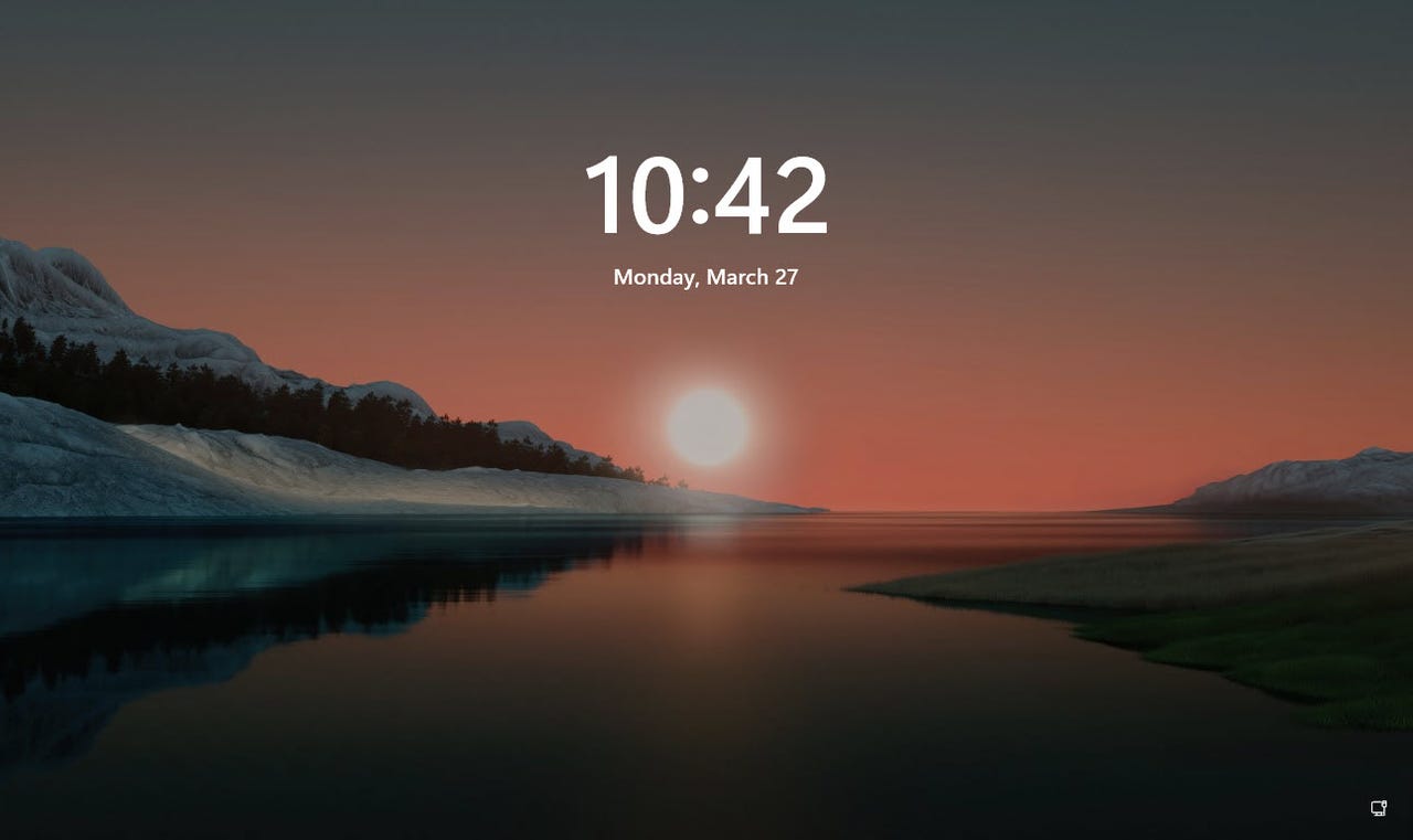 Windows 10 at the Lock screen