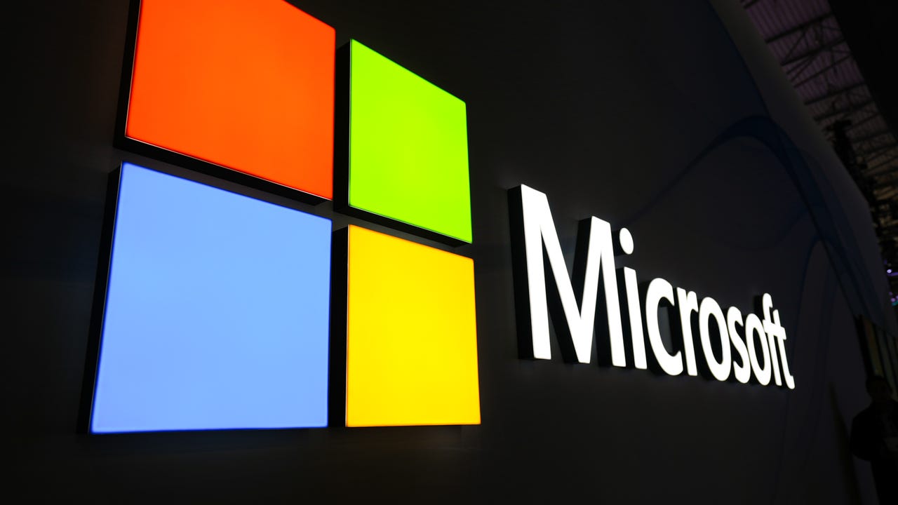 Microsoft Logo at MWC 2024