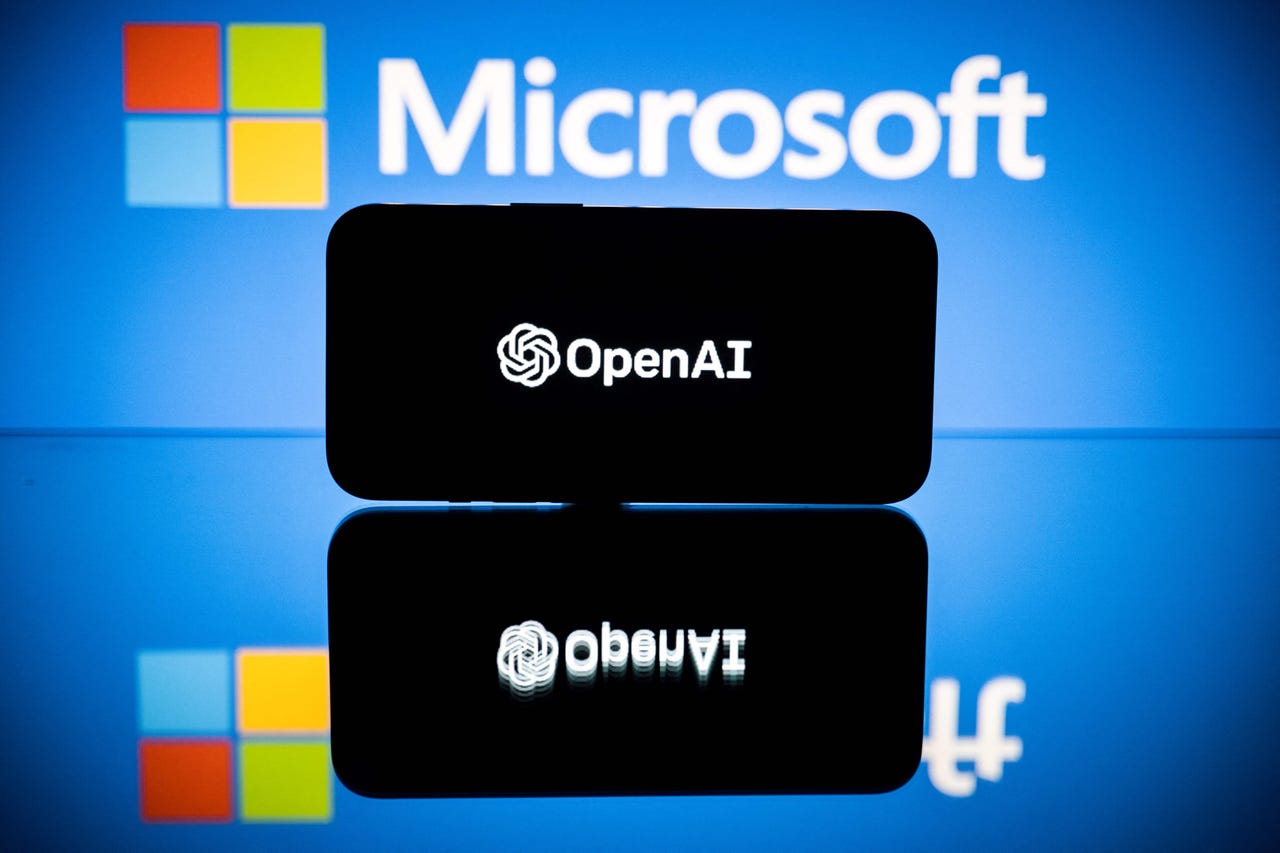 Microsoft and Open AI logos