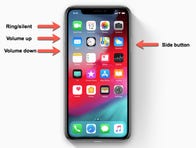iPhone XS/iPhone XR button layout