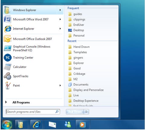 The new UI for Windows 7