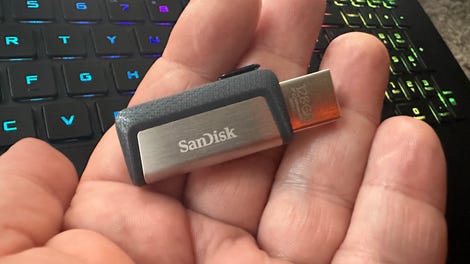 The SanDisk Ultra Dual Drive USB-C/USB-A sticks are perfect