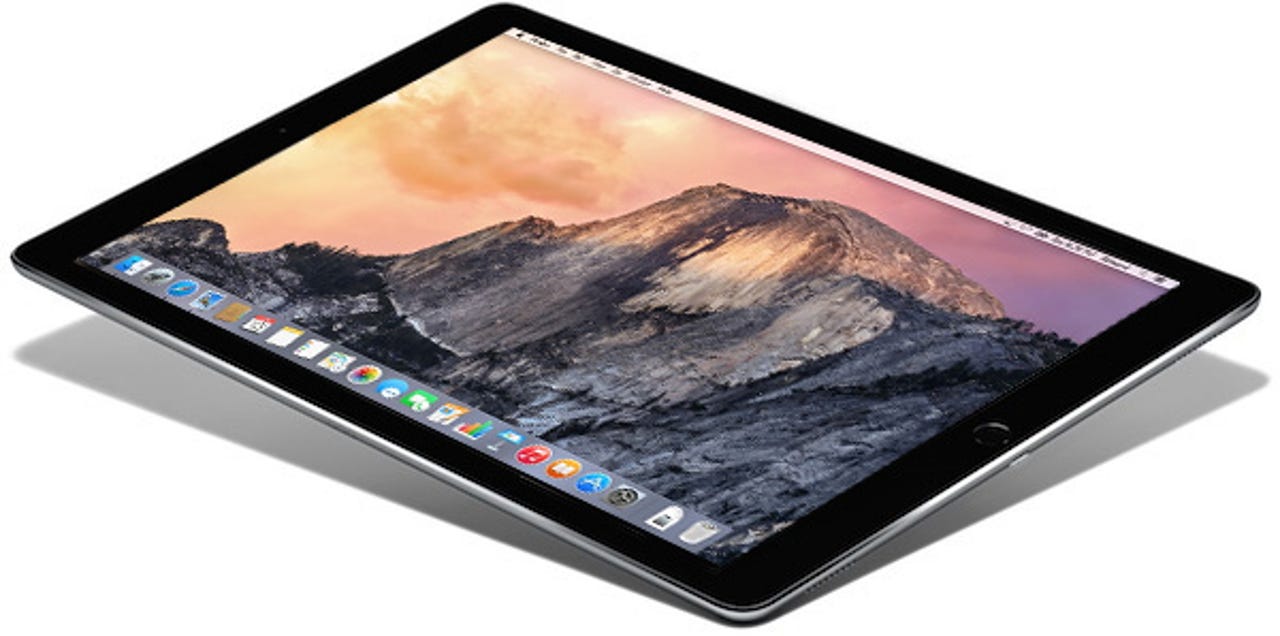 iPad Pro running OS X El Capitan (mockup)