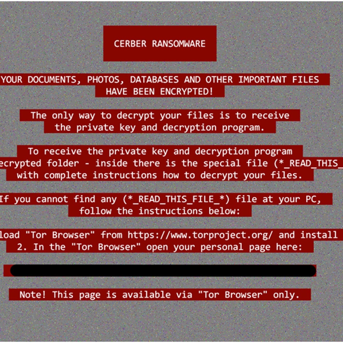 Cerber ransomware