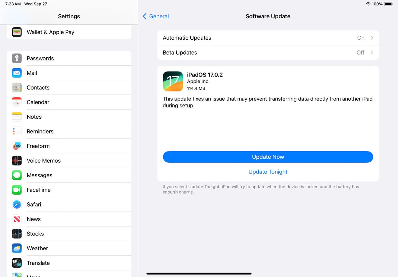 Apple's iOS 17.0.2 fixes a data transfer bug