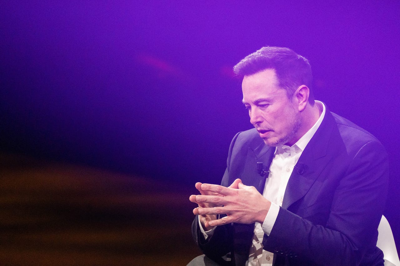 Elon Musk, billionaire and chief executive officer of Tesla, at the Viva Tech fair in Paris, France, on Friday, June 16, 2023. Musk predicted his Neuralink Corp. would carry out its first brain implant later this year. Photographer: Nathan Laine/Bloomberg via Getty Images
