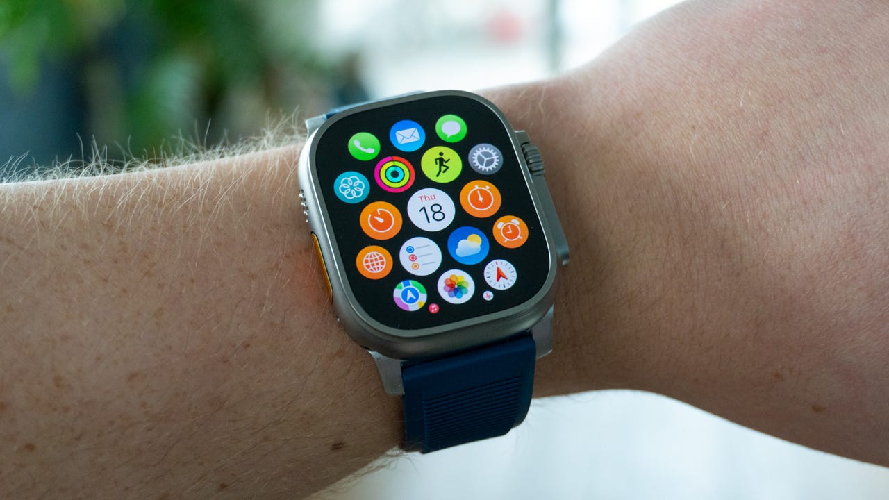 The Apple Watch Ultra 2 app grid.