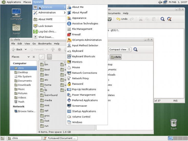 Fedora 18 MATE Desktop