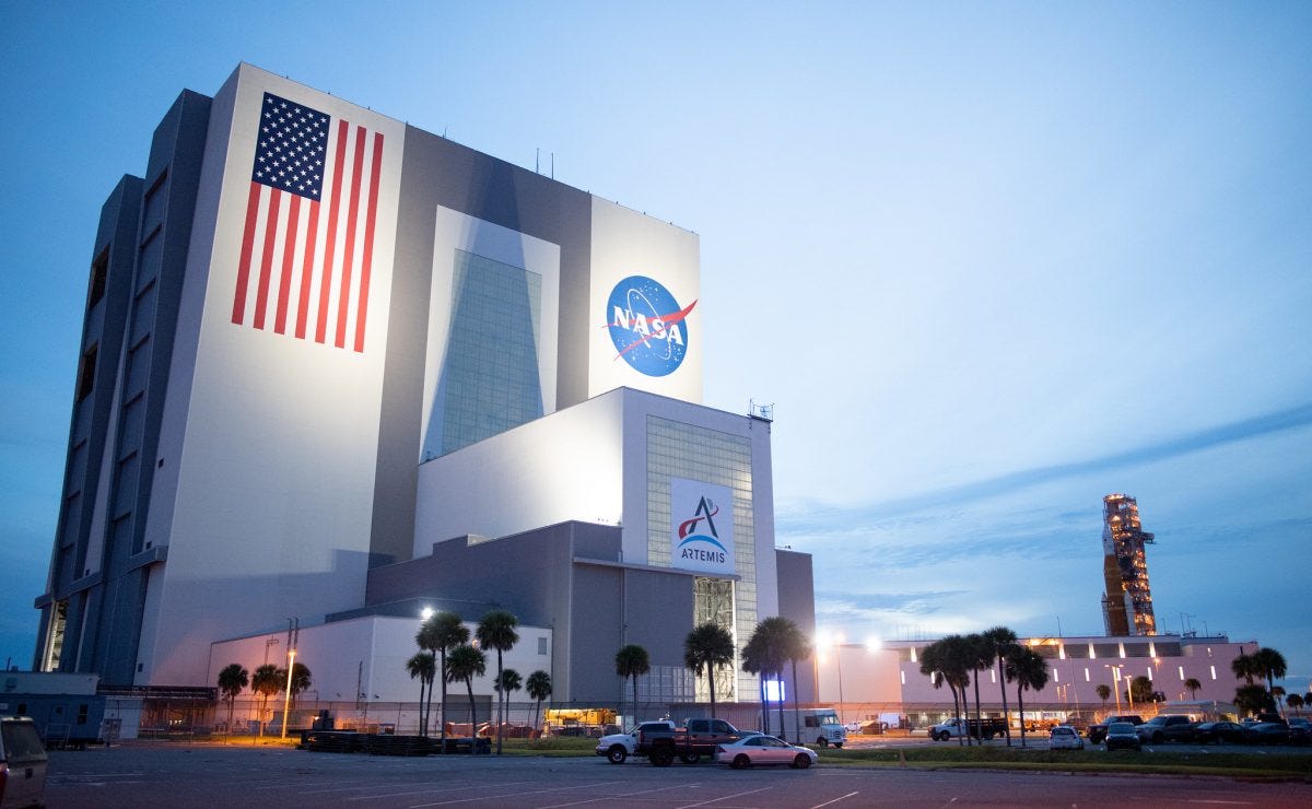 View of the Vehicle Assembly Building from Launchpad 39B at Kennedy Space Center