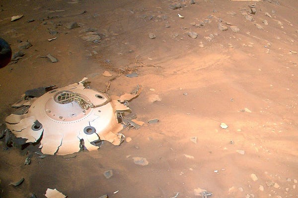 Debris from NASA's Mars landings is still creating little mysteries on the Red Planet