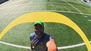 Flattened 360-degree Photo from the center of a football field.