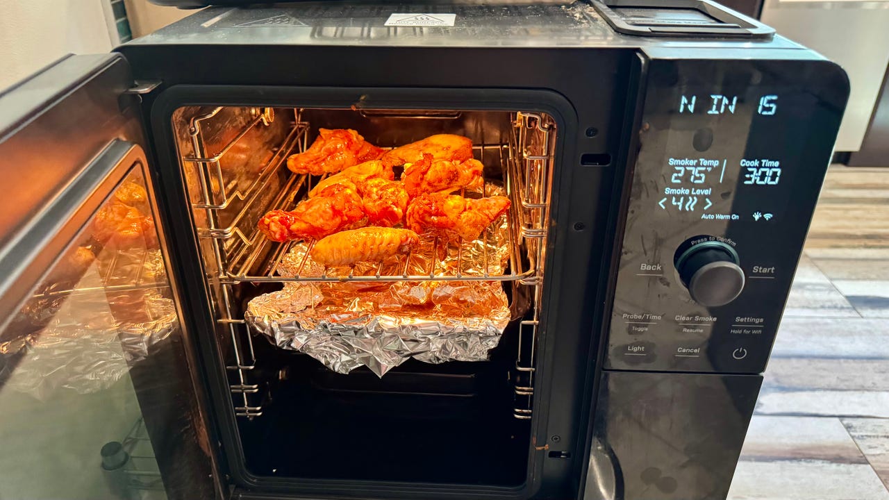 With the GE Profile Smart Indoor Smoker, you can cook wings for the Big Game like a professional pitmaster in your own kitchen.