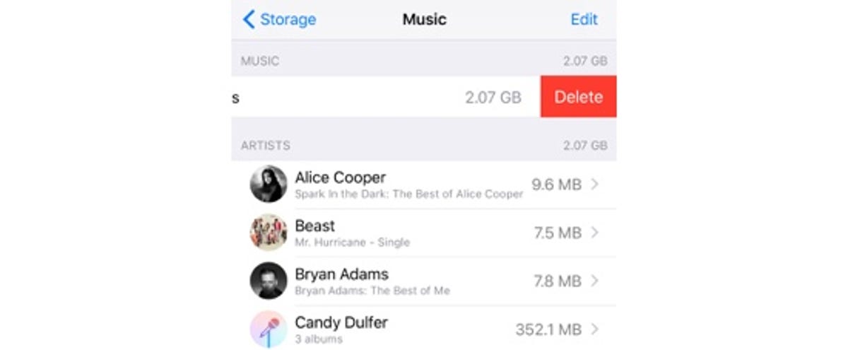 Delete downloaded music