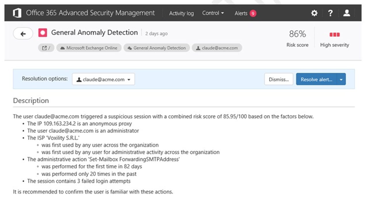 Microsoft's Office 365 Advanced Security Management tools start rolling out  | ZDNET