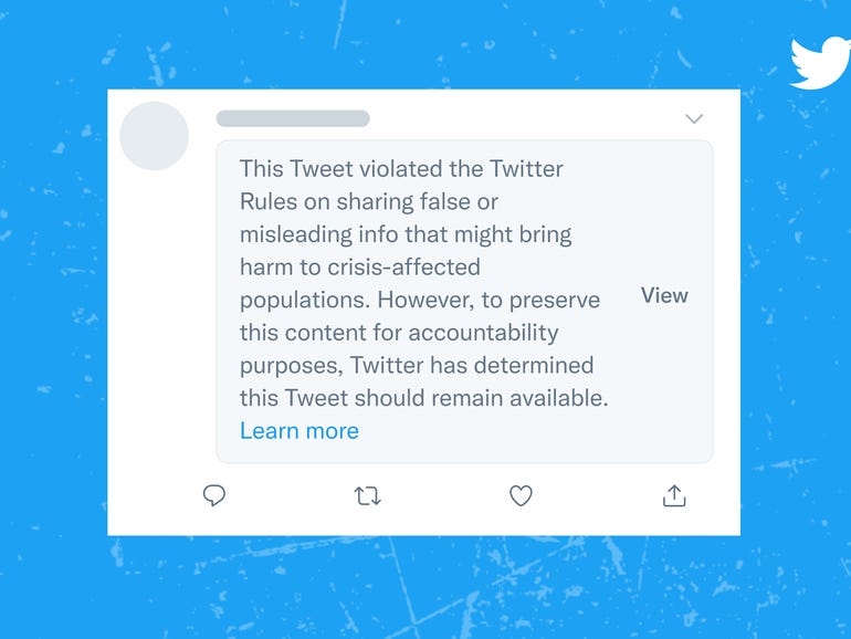 Twitter akan menyembunyikan tweet yang menyesatkan di bawah kebijakan respons krisis yang baru