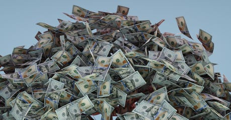 pile of money dollars