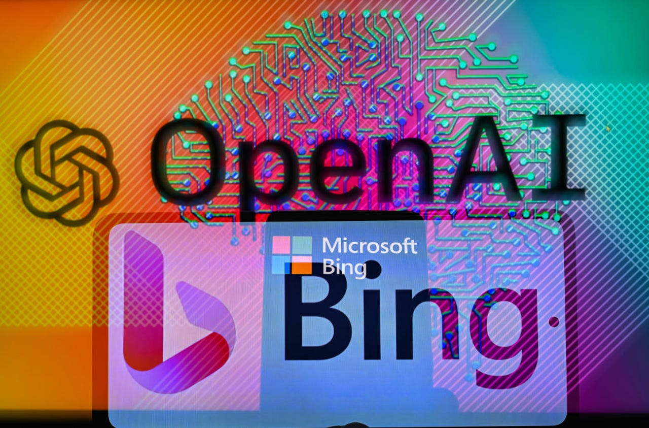 OpenAI Bing ChatGPT logos overlayed on eachother