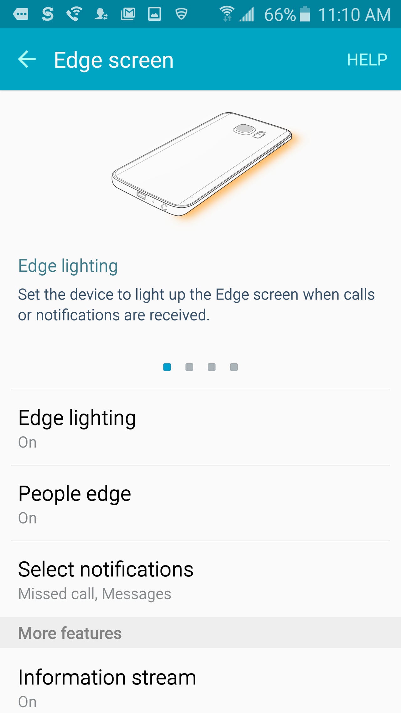 Samsung S6 Edge settings