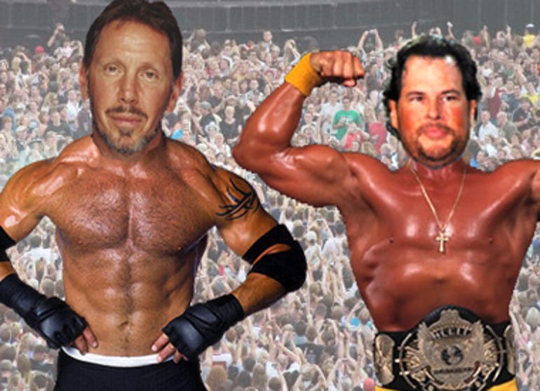 Oracle vs. Salesforce.com's Benioff goes WWE: We're being played