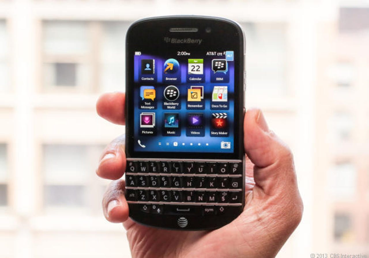 The BlackBerry Q10 with that all important keyboard