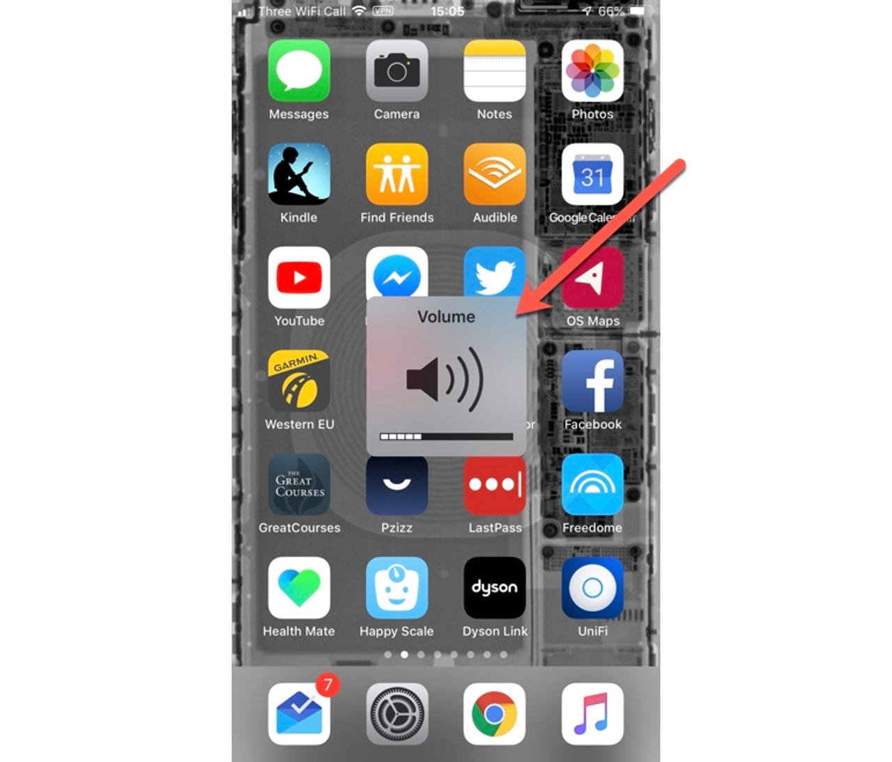 What's the deal with this floating volume display?