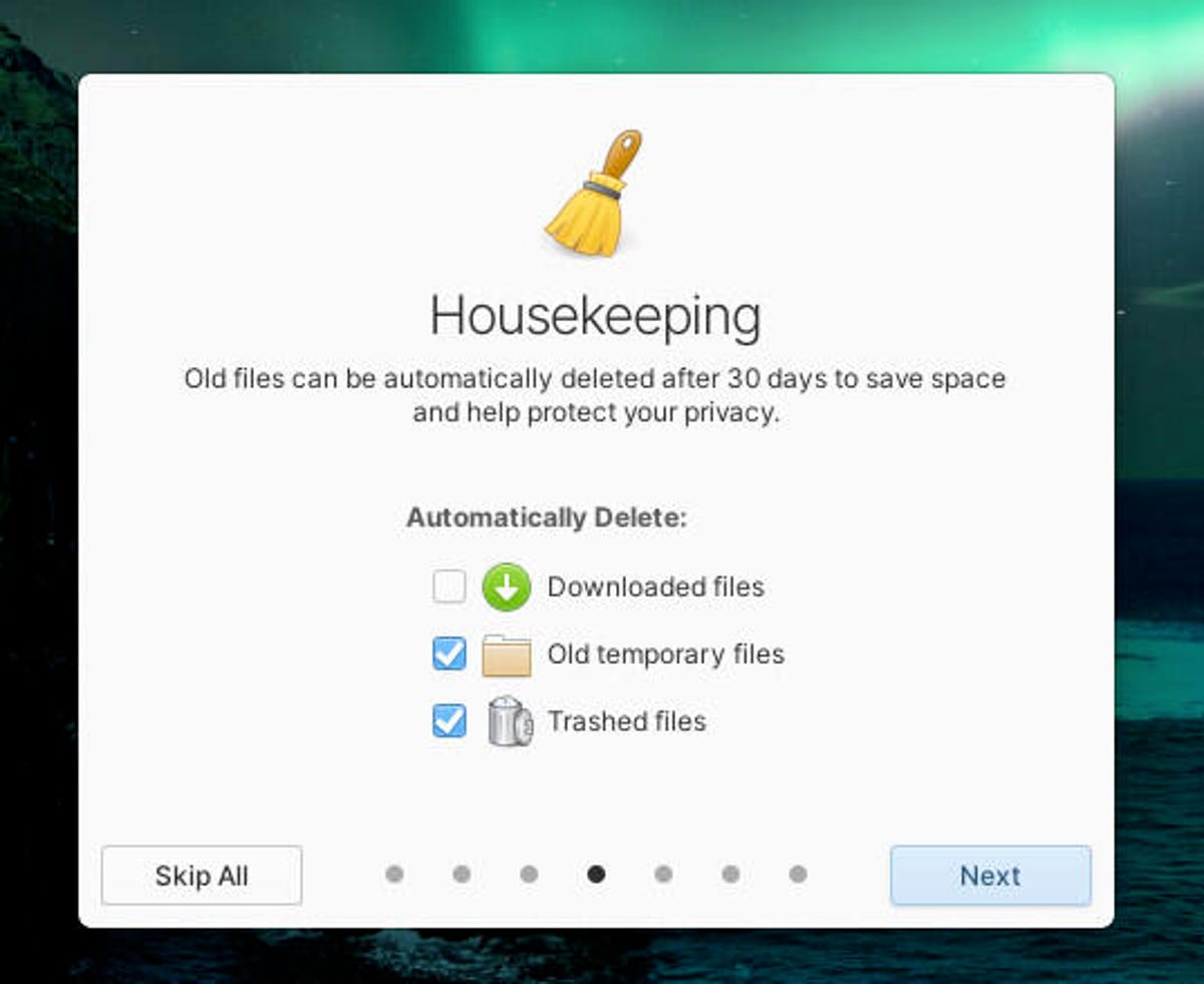 A ferramenta de integração do Elementary OS, dizendo Housekeeping