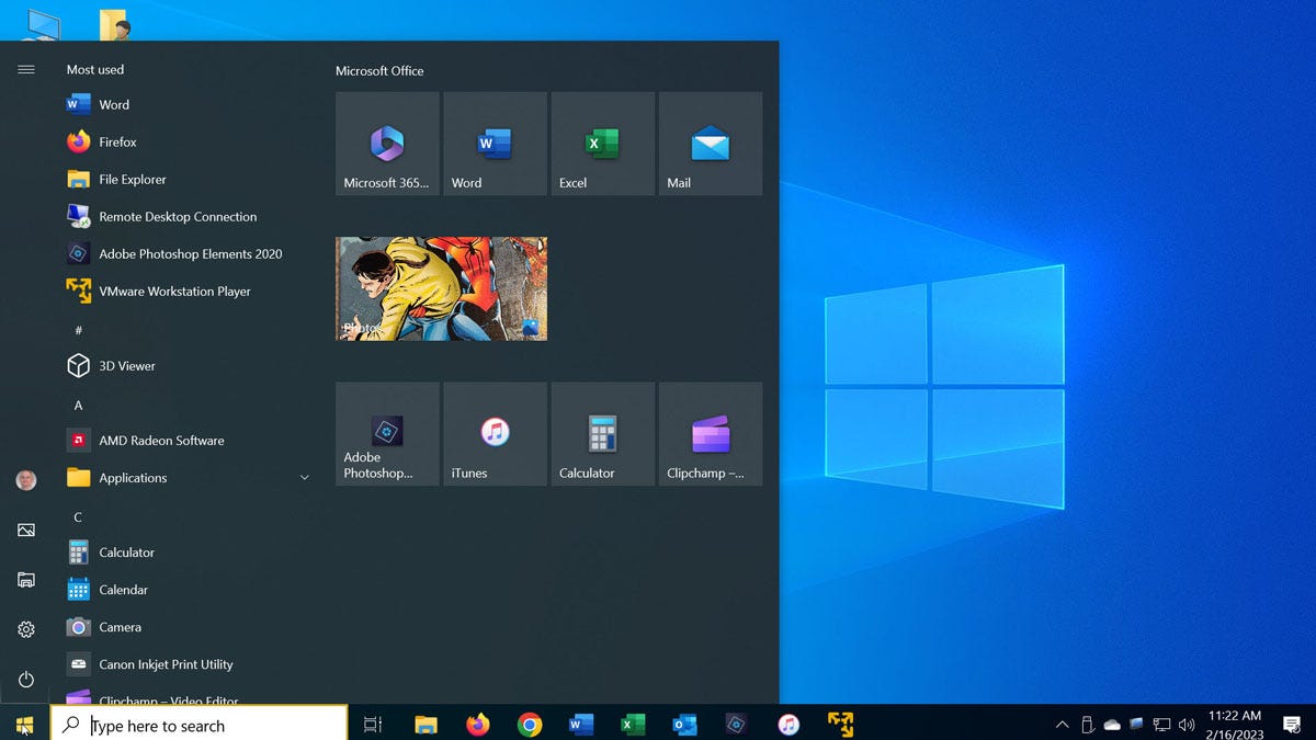 Desktop open on Windows 11