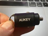 Aukey's CC-A6 dual-port USB-C/USB-A fast car charger