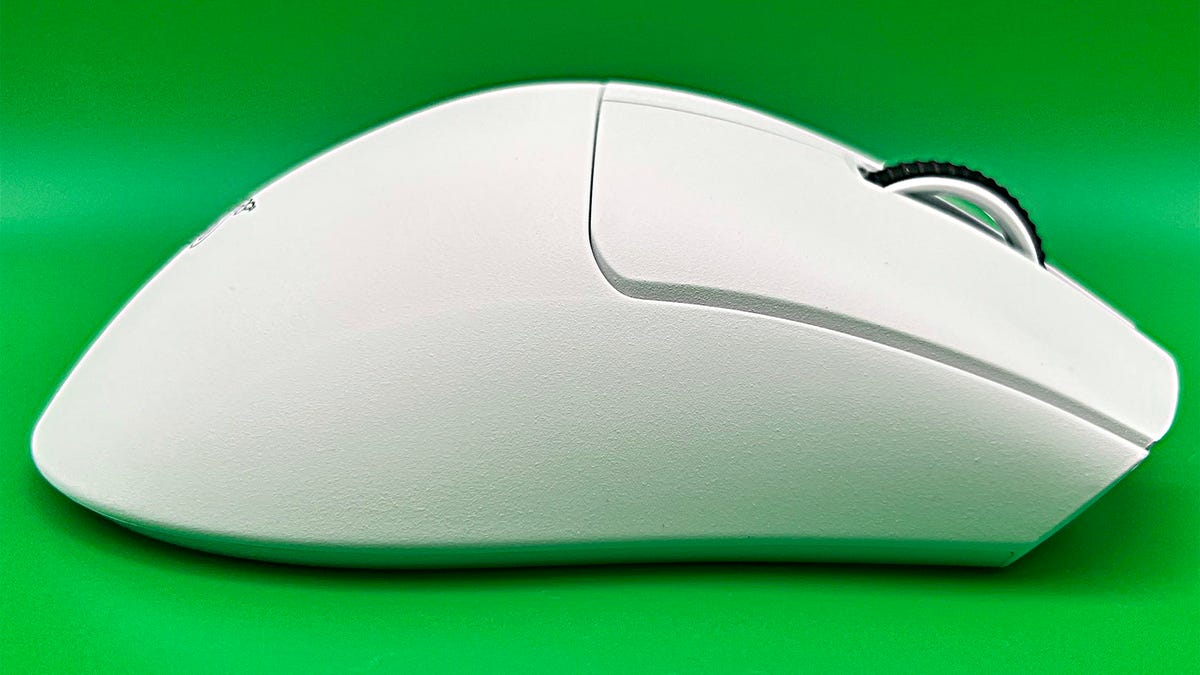 Close-up of the right side of the Razer DeathAdder V3 Pro