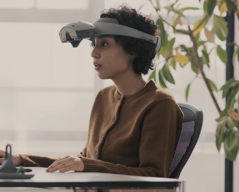 Sony XR headset with flip-up facial interface