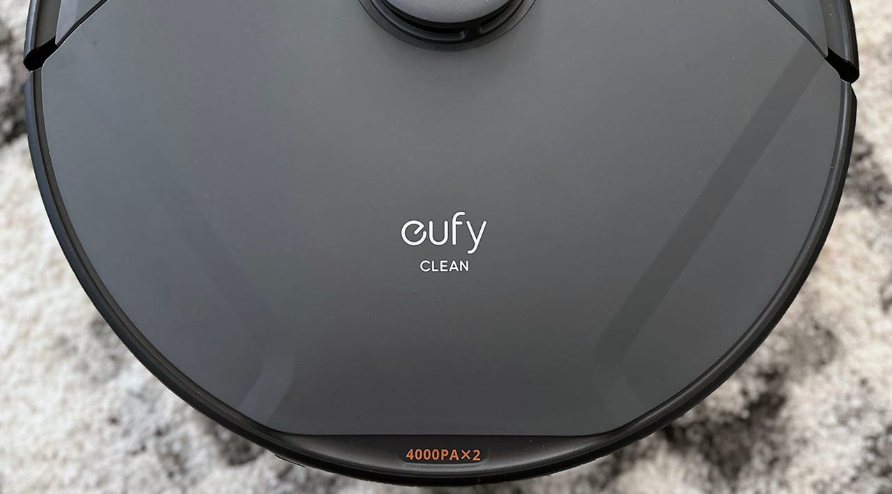 Eufy X8 Pro closeup of the logo