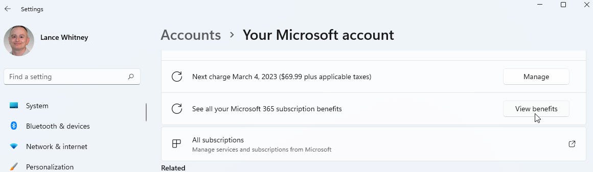 Subscription benefits on Microsoft 365