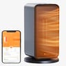 A space heater emitting heat next to a smartphone