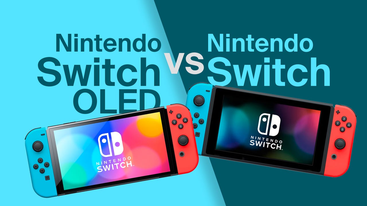 The Nintendo Switch OLED and the Nintendo Switch alongside each other.