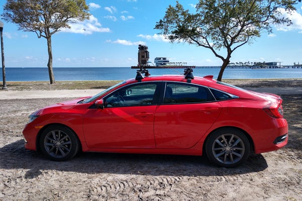 Google has compressed the power of its cars into a cute, 15-pound camera