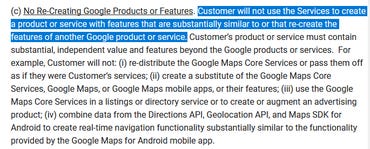 Google Maps Platform license