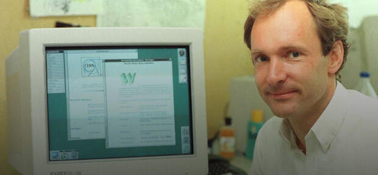 Sir Tim Berners-Lee and the first web browser 1991