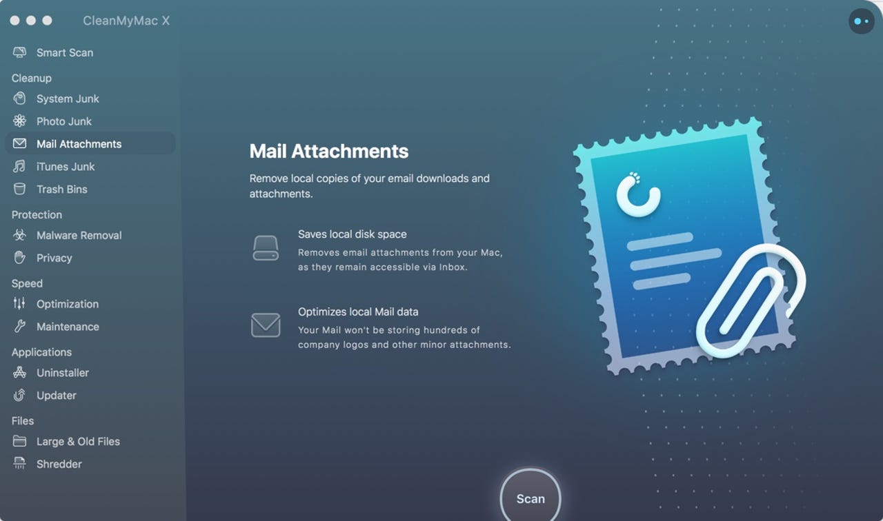 CleanMyMac X - Mail Attachments