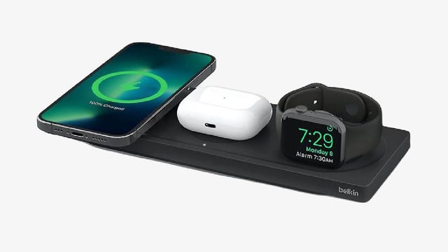 Belkin Boost Charge Pro 3-in-1 Wireless Charging Pad with MagSafe