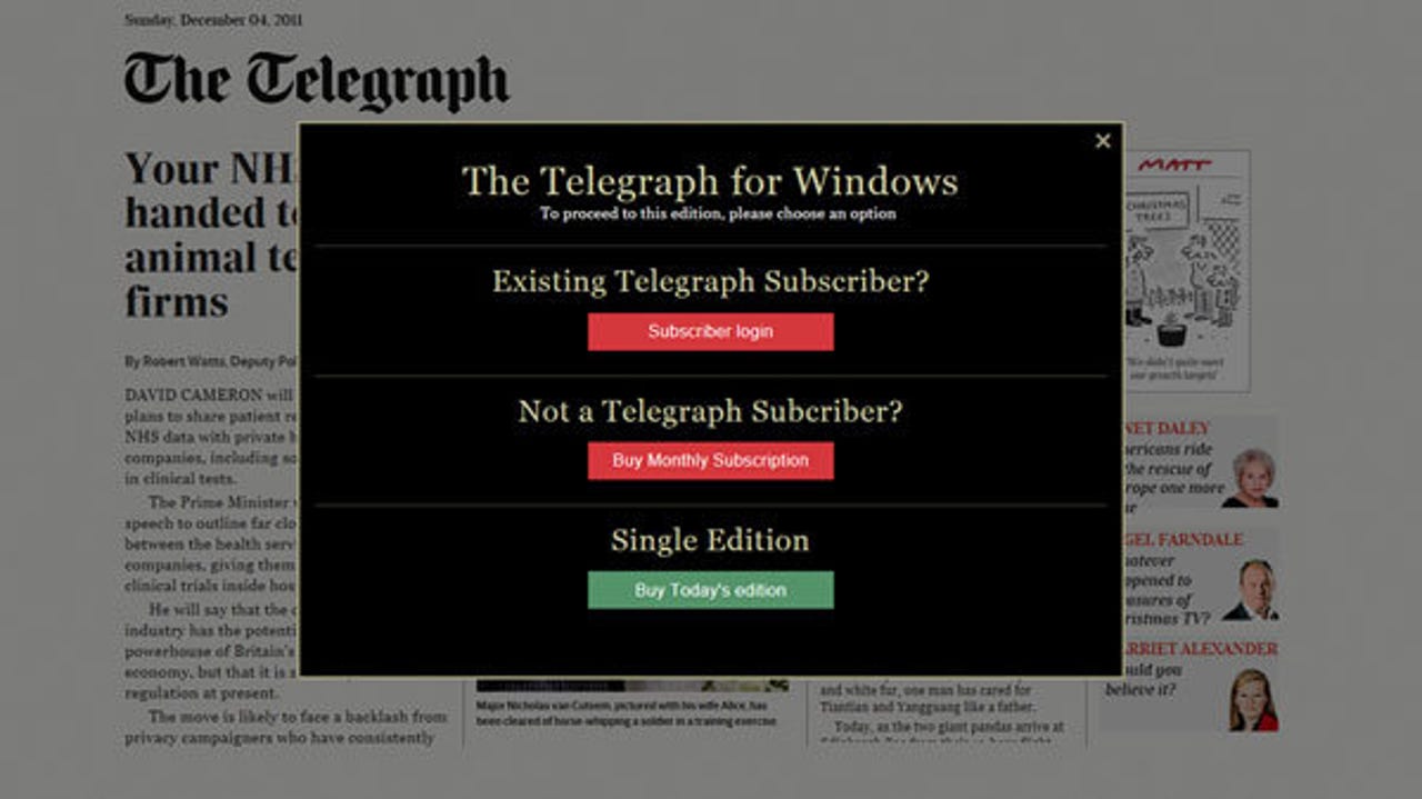 telegraph app on windows store