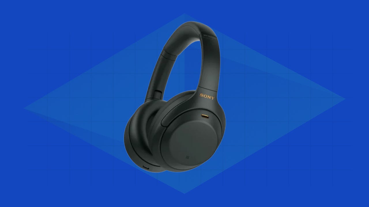 Closeup of Sony WH-1000XM4 headset