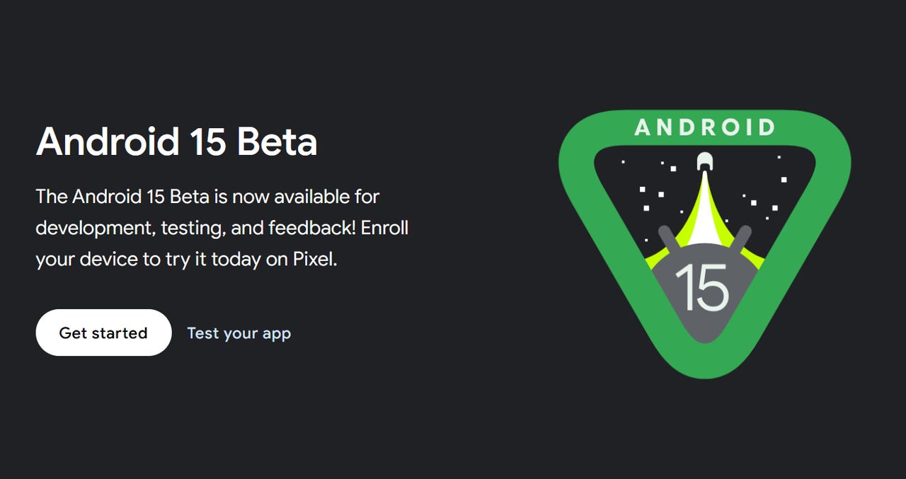 Invitation to the first public beta of Android 15