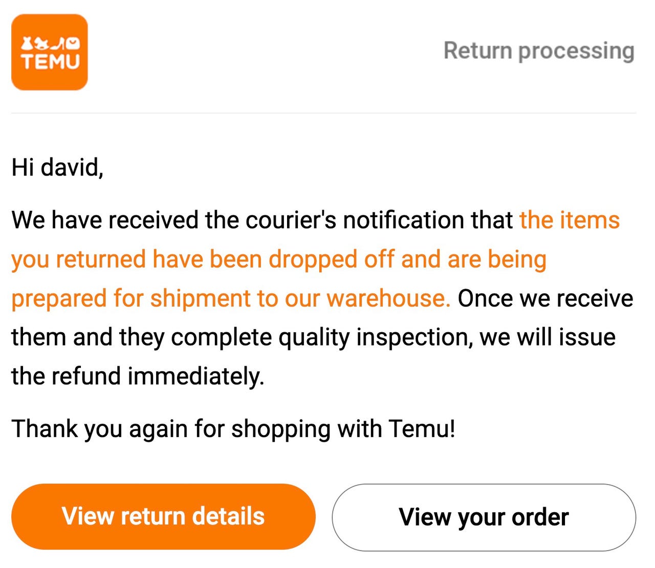 I tried to return something to Temu. Here's what happened