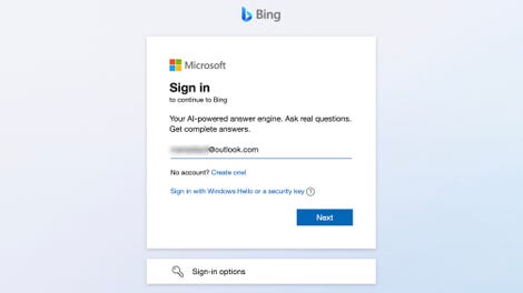 Log in to Microsoft