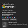 Microsoft 365 Apps for Business product information dialog box