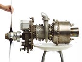 Why don't drones use small versions of commercial aircraft engines?